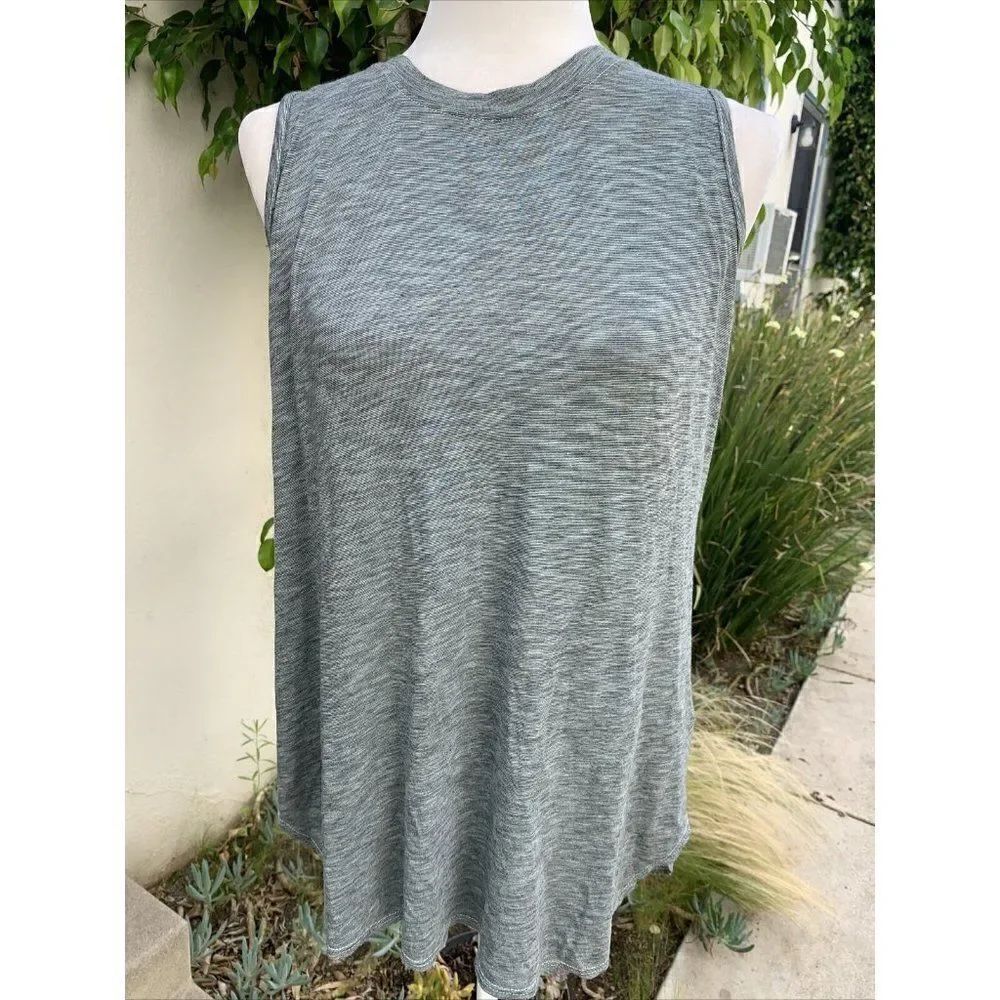 cloth stone womens heather gray crew neck tank top